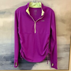 Avia Fuchsia Purple Women's Athletic Quarter Zip Layer Top